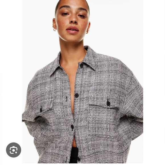 Aritzia Black and White Tweed Shacket - Picture 2 of 7